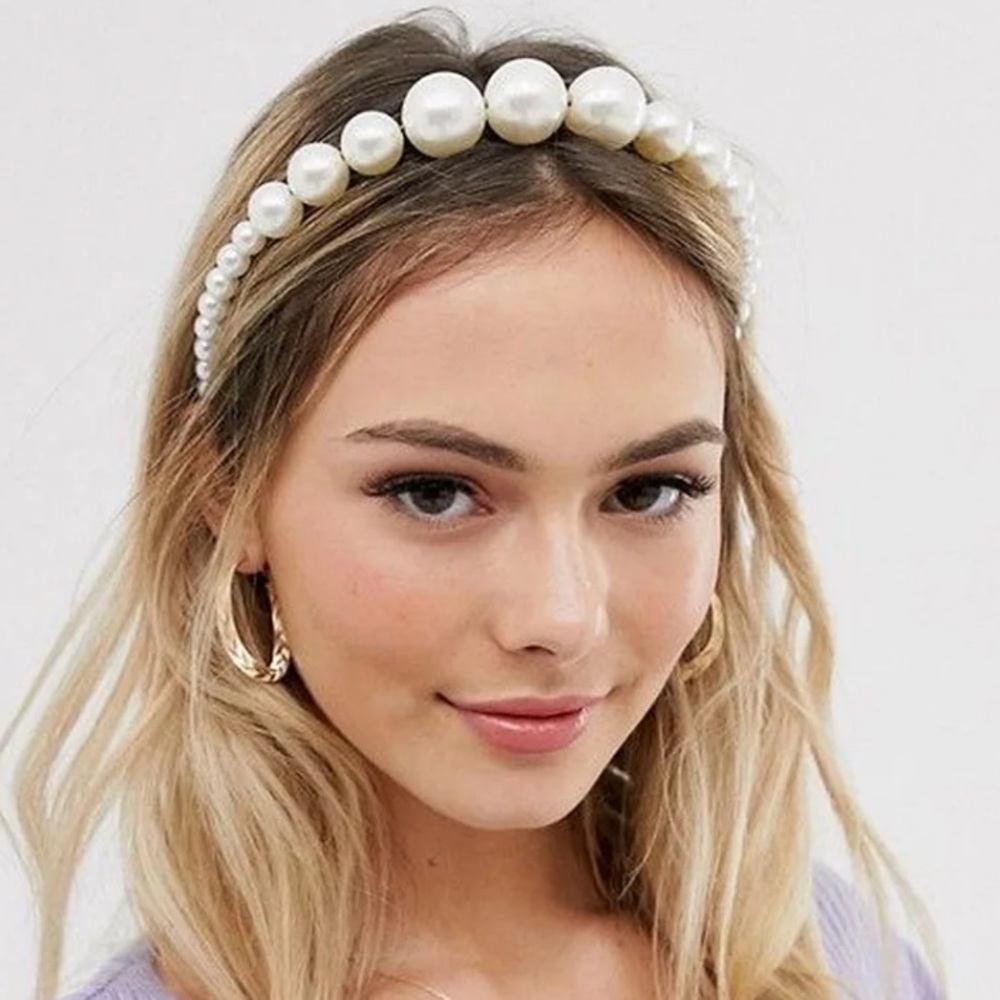 Faux Pearl Headband - Picture 2 of 3